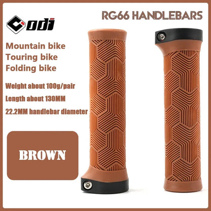 ODI Rubber Bicycle Grips 22mm Set Ergonomic MTB Handlebar Grips for Dirt Pit BMX And Mountain Bike in Purple Brown Pink Black