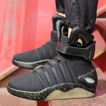 Skateboarding Shoes New Led Boots for Men,Women,Boys and Girls USB Rechargeable Glowing Shoes Man Party Shoes Cool Soldier Boots