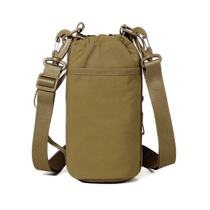 Adjustable Strap Nylon Water Bottle Storage Bag Phone Pocket Nylon Material Portable Water Bottle Bag Protective Cover