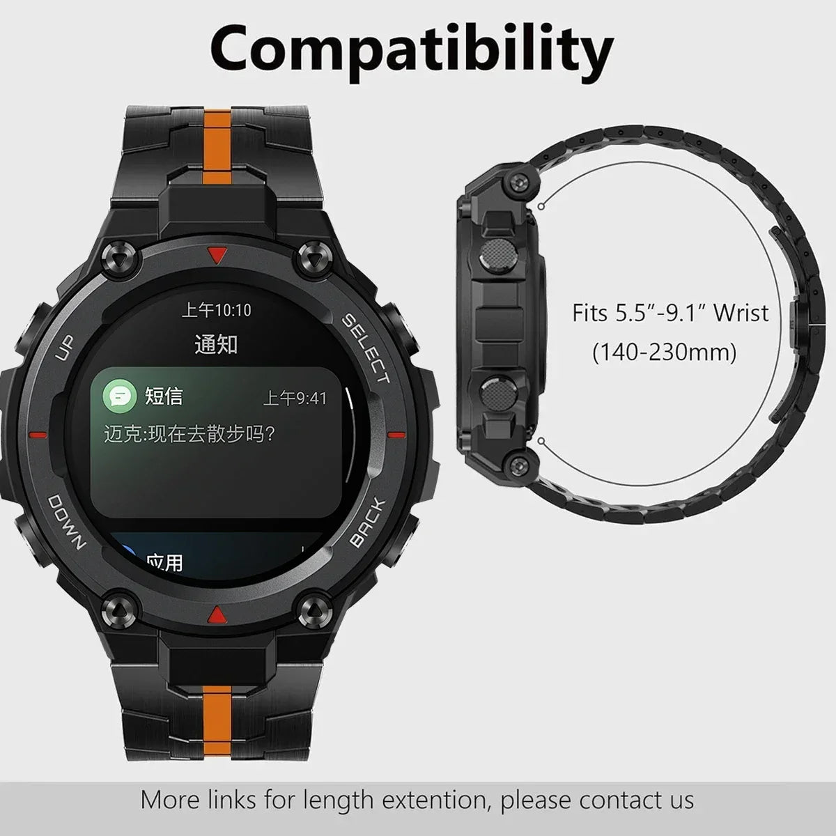 Steel Strap for Huami Amazfit T-rex 3/2 Trex Pro Metal Watch Band for Amazfit T-Rex Ultra Butterfly clasp Smartwatch Accessories