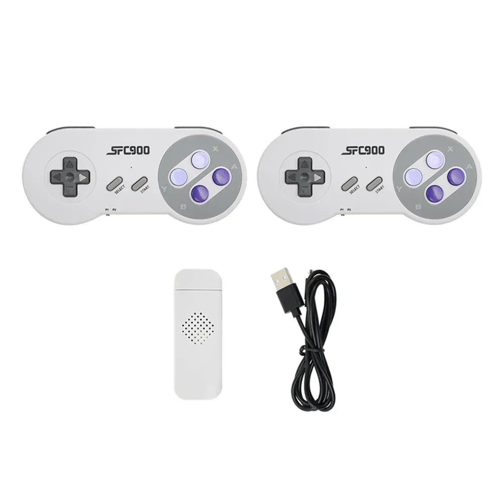 SF900 Video Game Console For Super Nintendo SNES NES Built in 4700 Game Stick TV Player with 2 Wireless Game Controller Gamepad