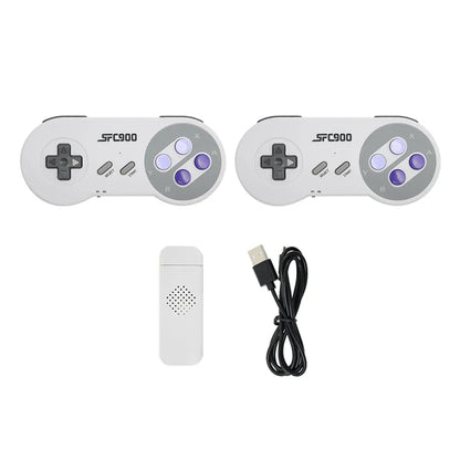 SF900 Video Game Console For Super Nintendo SNES NES Built in 4700 Game Stick TV Player with 2 Wireless Game Controller Gamepad