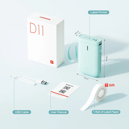 Niimbot D11 D110 D101 H1S Mini Thermal Printer Pocket Label Maker USB Bluetooth Label Stick Printer Inkless DIY Name Price Tag