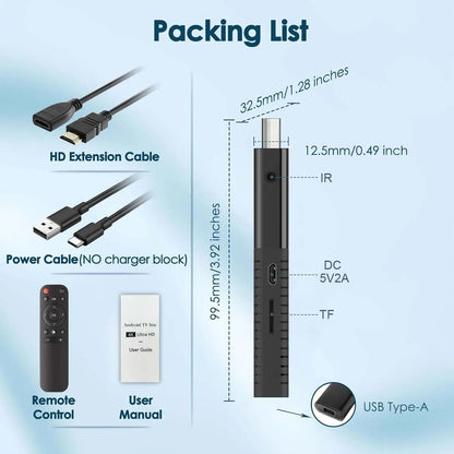 TVR3 HDMI TV Stick Android 15 2.4G&5G Dual Wi-Fi Allwinner H313 1G 8G Quad Core Smart TV Box Streaming Media Player Set-top Box