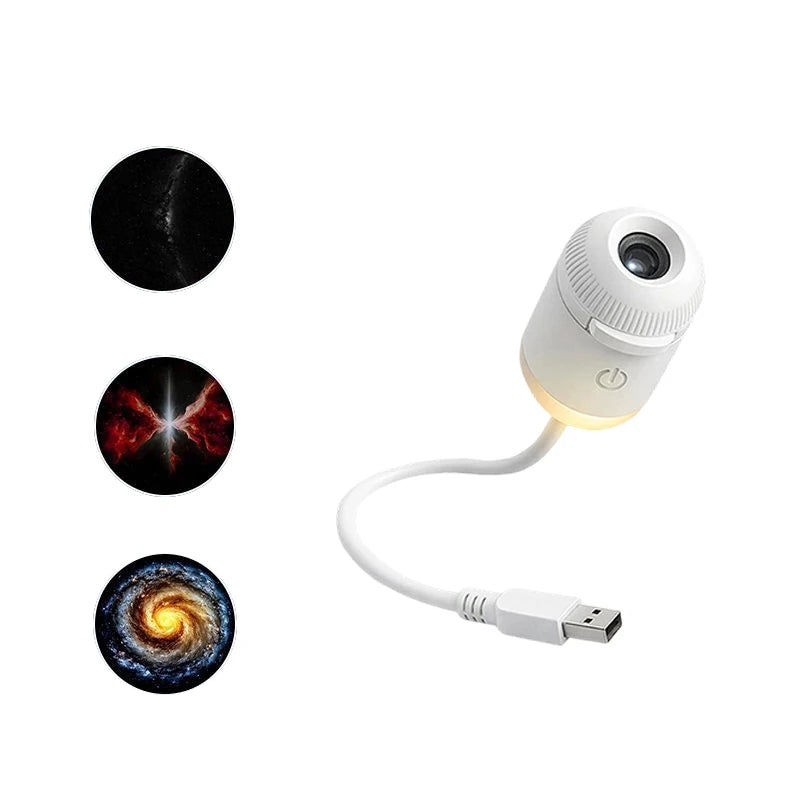 Mini Star Projector Night Light Starlight Atmosphere Lamp with Eye Protection for Bedroom Ceiling USB Rechargeable Aurora Light