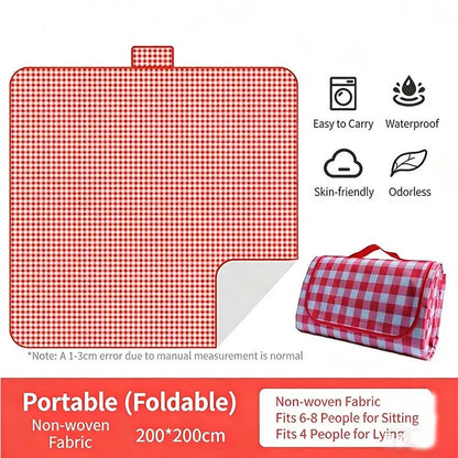 Outdoor Waterproof Picnic Mat Moistureproof Portable Beach Mat Ins Style Camping Picnic Blanket for Travel Camping Hiking