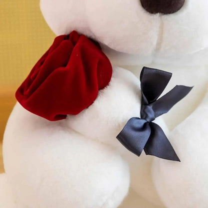 25cm Kawaii for Valentines Day Gift Teddy Bears Stuffed Animal Rose Bear Doll Valentine's Day Gift for Girlfriend