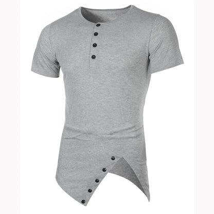MRMT 2026 Brand New Men's Popular Irregular Short-Sleeved Men's Solid Color All-Match T-Shirt Hip-Hop Hip-Hop Fashion Casual Men