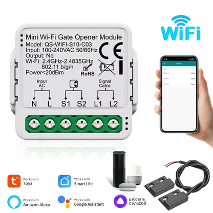 Tuya WiFi Zigbee Garage Door Opener Controller Smart Gate Opener Module Smart Life APP Alexa Google Home Alice Voice Control