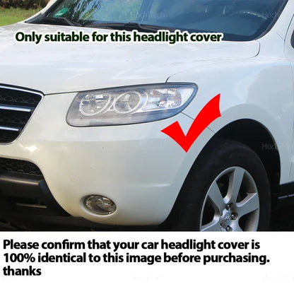 Car Headlight Cover Lampshade HeadLamp Clear Lens Cover Bright Shell Cover For Hyundai Santa Fe CM 2007-2012 Lampcover Glass
