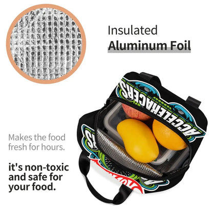 Custom Hot Wheels For Fans Thermal Insulated Lunch Bag Cartoon Sport Car Portable Lunch Container Travel Multifunction Food Box