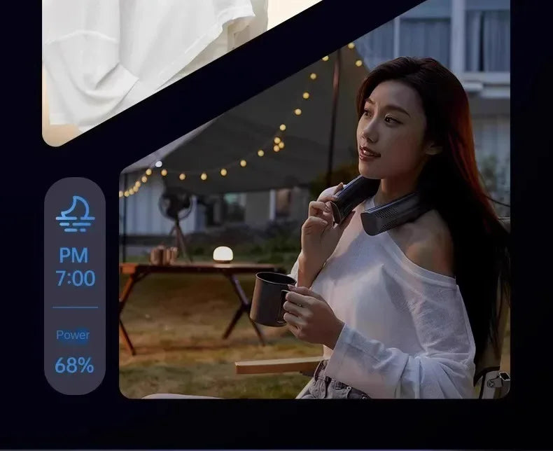 New hanging neck refrigeration mini air conditioner portable portable small electric fan lazy long battery life wearable