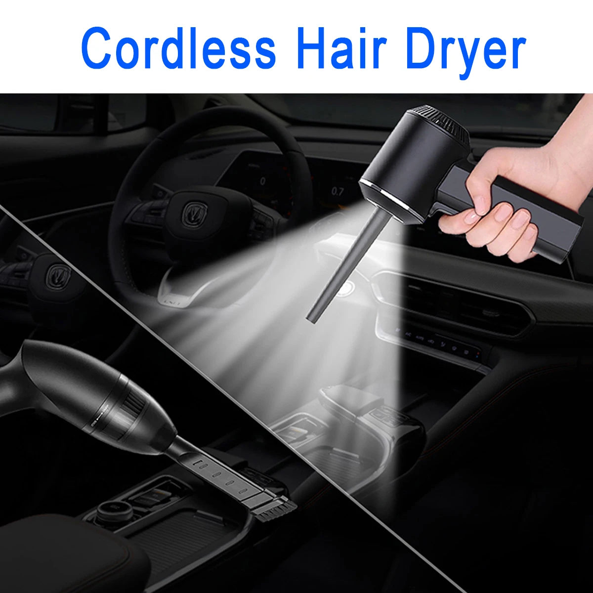 Protable Air Duster for Computer Cleaning 51000RPM Cordless Compressed Air Blower with LED Light for PC computers Keyboard Clean