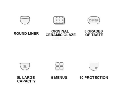 Olayks Electric Pressure Cooker 5L Non-Stick Liner 70KPa Multi Rice Cooker For 5-6 Person Home Appliances OLK-50D1