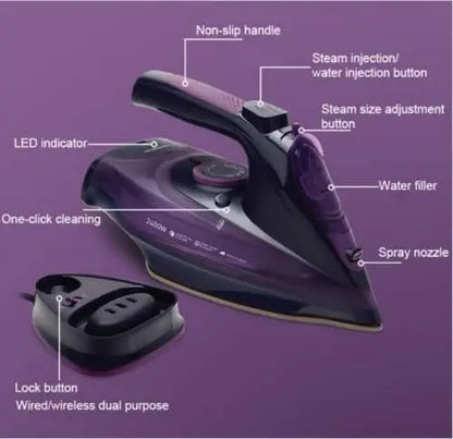 Handheld Electric Iron Cordless Steam Ironing Machine Wireless with Base Electric Iron