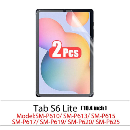 2pcs Pet Screen Protector For Samsung Galaxy Tab S7 Fe S9 Fe A9 Plus S6 Lite S7 S8 S9 A8 Plus Protective Clear Film No Glass