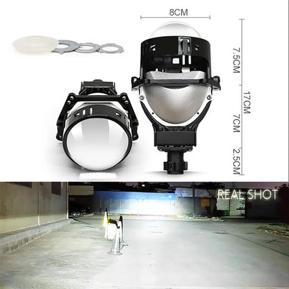 2PCS 3 Inch Bi LED Projector Lenses For Headlight Hella 120W 60000LM Auto Lamp Car Lights Retrofit Kits Hyperboloid Lens