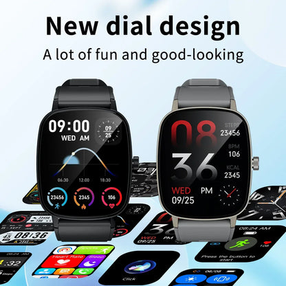 2.01 Inch Aiweile AW63 Smart Watch Men Clock Smartwatch Bluetooth Call Fitness Wristwatch for Android IOS Lightweight PK LT10