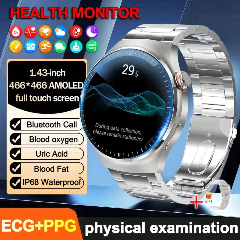 2026New For Man Smartwatches Outdoor Sport Smart Watch Men 1.43“ HD AMOLED Screen ECG physical examination BT5.0 Call smartwatc