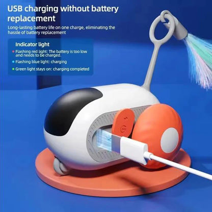 Intelligent Sports Car Remote Control Electric Cat Toys Entertainment Fun Pet Mice Interactive Feathers Cat Sticks Pet Toy