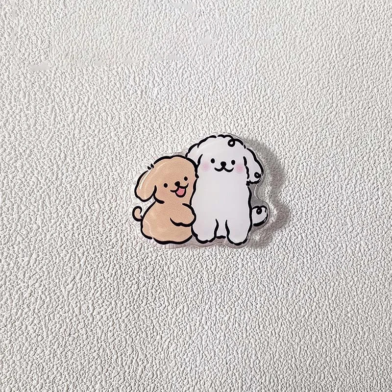 Korean Cute Cartoon Puppy Grip Tok Phone Holder Stand Griptok For iPhone 12 7 Samsung Universal Phone Accessories Finger Bracket