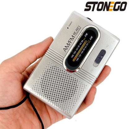Portable Rechargeable Mini FM Radio Player Multi-function Plug-in Card Compact Design for Travel