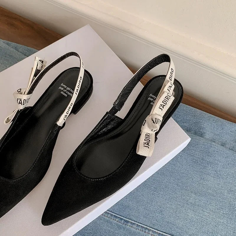 2025 New Fashionable Pointed-toe Buckle Solid Color High-heeled Sandals for Women in Spring and summer  Luxury Shoes