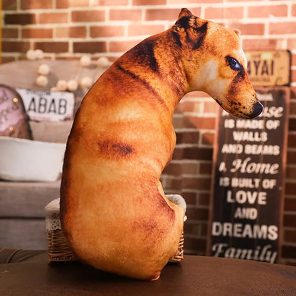 3D Cute Bend Dog Pillow 20CM Throw Lifelike Animal Funny Head Cosplay Children Favorite Toy Cushion Christmas Gift