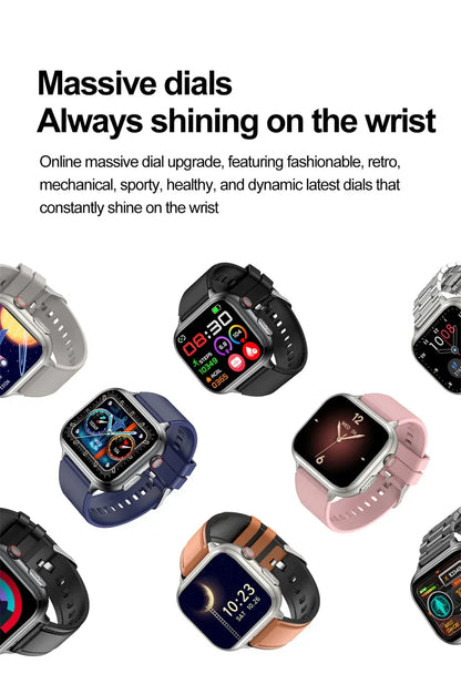 2025New Medical Grade ECG+PPG Smart Watch BMI Body Fat Uric Acid Painless Non-invasive Blood Sugar Monitoring Calling Smartwatch