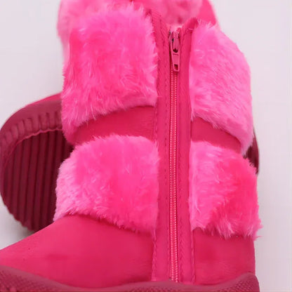 Girls Snow Boots 2019 Winter Comfortable Thick Warm Kids Boots Lobbing Ball Thick Children Autumn Cute Boys Boots Princess Shoes