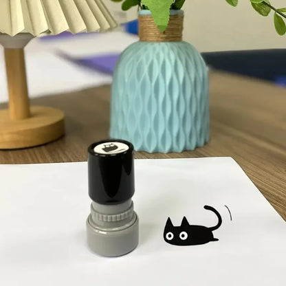 1pc 4 Styles Cute Cartoon Stamps Lovely Small Black Cat Stamp DIY Scrapbooking Decoration Diary Collage Stationery