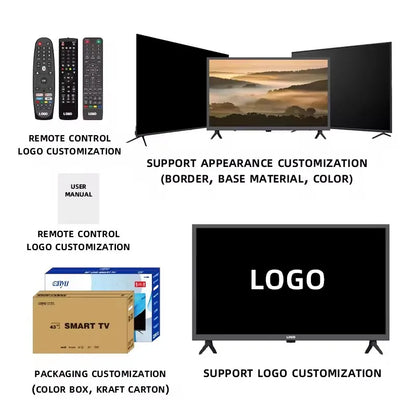 Guangzhou 43 Inch Smart Tv 30 43 50 55 65 Inches 1080 4k Uhd Video Android Wifi Smart LED TVs Television