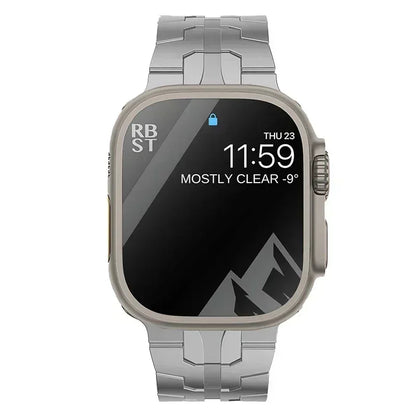 Titanium Strap for Apple Watch Ultra2 49mm 45 46 44mm 38mm 41mm Band Luxury Men's Style Bracelet for IWatch SE 10 9 8 7 6 5 4 3