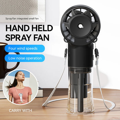 Portable Mini Humidifier Fan Neck Hanging Spray Fan Handheld Water Mist Fan Rechargeable Personal Hand Fan With Water Spray