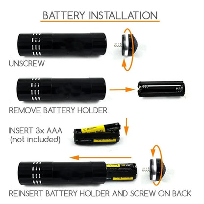 9/12 LED Protable UV Flashlight Black Light 395 NM Ultraviolet Torch Blacklight Detector for Dog Urine Pet Stain and Bed Bug