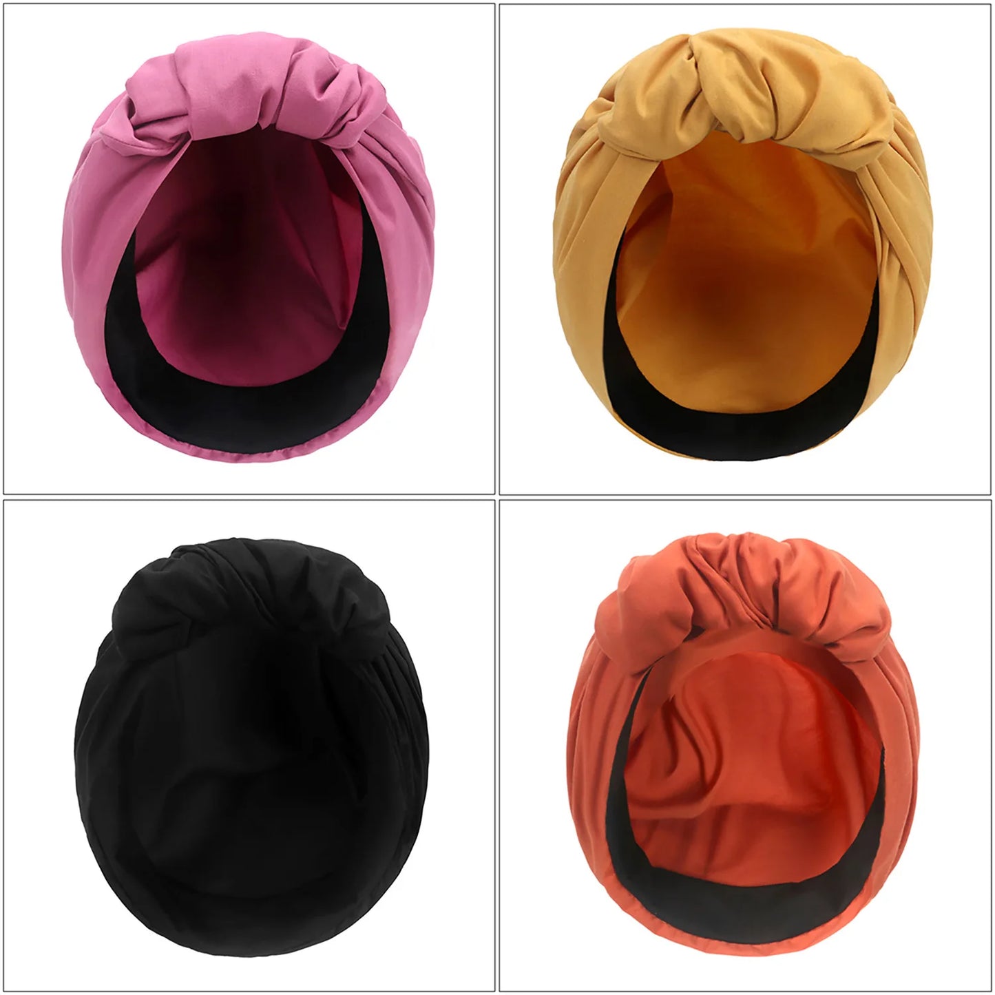 Woman Muslim Headscarf Cap Cotton Headband African Head Wraps Elegant Retro Turban for Ladies Beanies Caps Muslim Headpiece