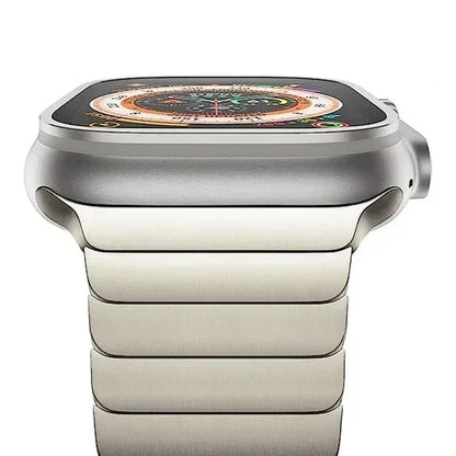 Titanium color band For Apple Watch Band Ultra 2 49mm 9 8 7 5 4 se 6 for iwatch 45mm 41 42 44mm 38 40mm stainless steel bracelet