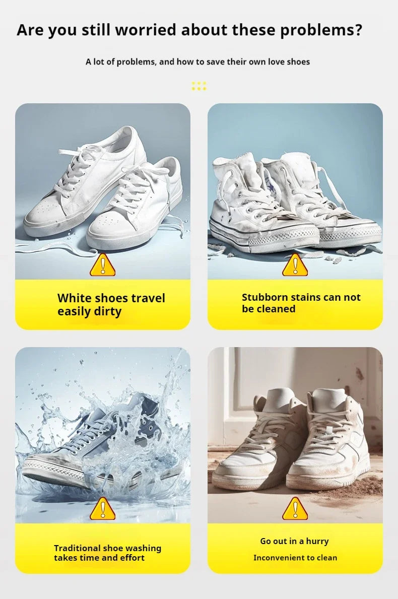 1 set Shoes Cleaner foam dry cleaning suit 150ML Water-Free Foam Sneakers Cleaner Shoe Brush Shoe Cloth Work on White Shoe,Boot