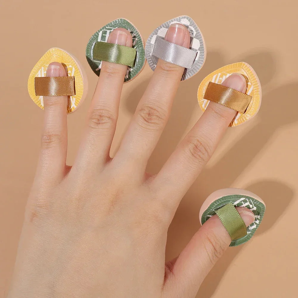 Finger Mini Puff Professional Cosmetic Cushion Puff Concealer Foundation Detail Puffs Finger Puff Set Makeup Sponge Beauty Tools