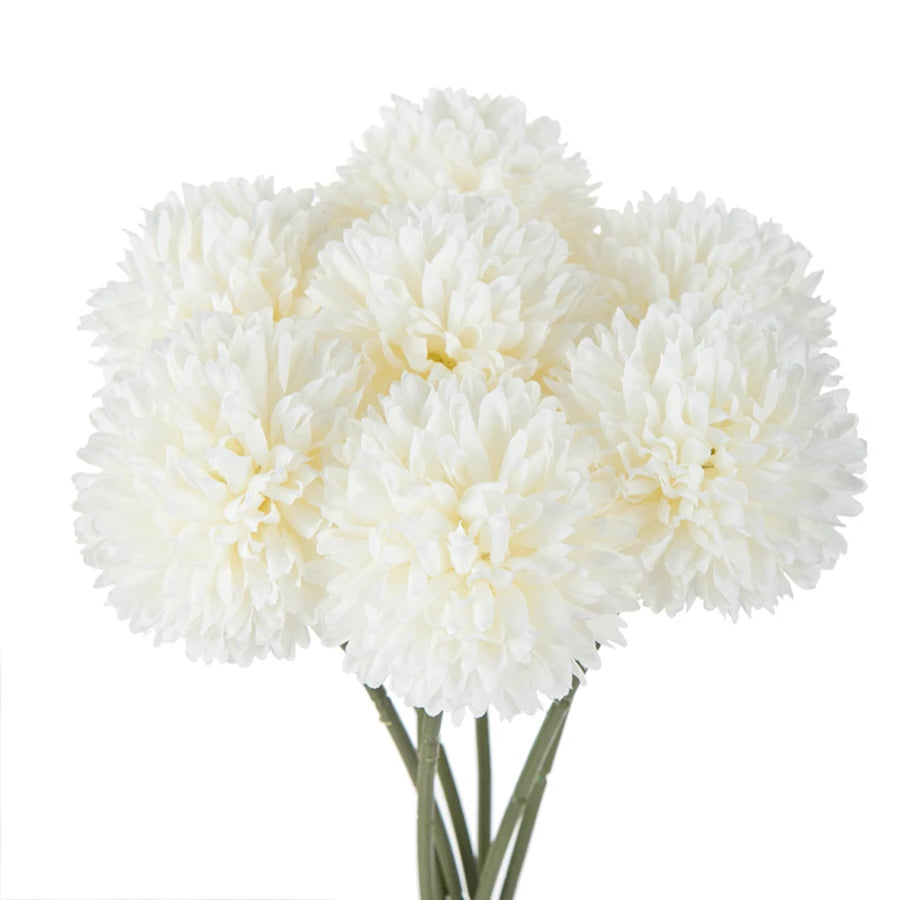 3/5PCS Silk Hydrangea Pompon Home Decor Scrapbooking Wedding Festival Wreath Bridal Accessories Clearance Artificial Flowers Diy