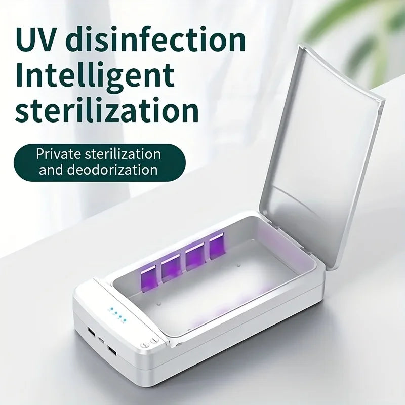 Portable USB Nail Tool Sterilizer with Blue Light – Ideal for Manicure, Tweezers, Scissors, Jewelry, Phones, Watches & Keys