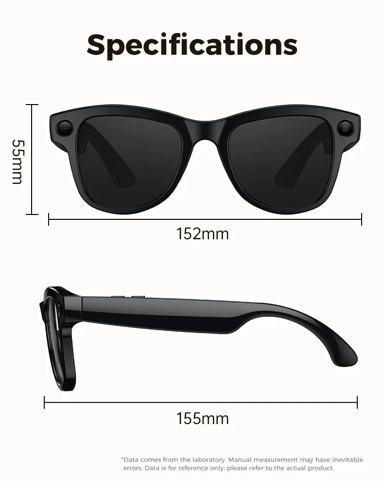 2026 New 8MP Camera Smart AI Glasses 3600mAh Charging Case Power Bank 1080P HD Camera ChatGPT 32GB Translation Video Sunglasses
