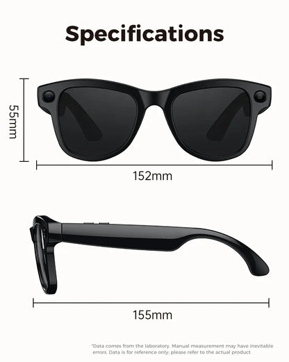 2026 New 8MP Camera Smart AI Glasses 3600mAh Charging Case Power Bank 1080P HD Camera ChatGPT 32GB Translation Video Sunglasses