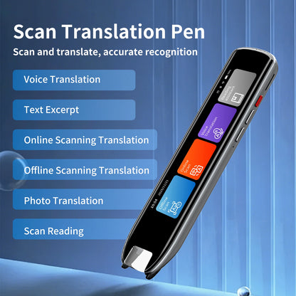 Translation Pen Real Time Intelligent Offline Scanning Point Reading Learning Smart Voice Photo Translator Device Recording Pen
