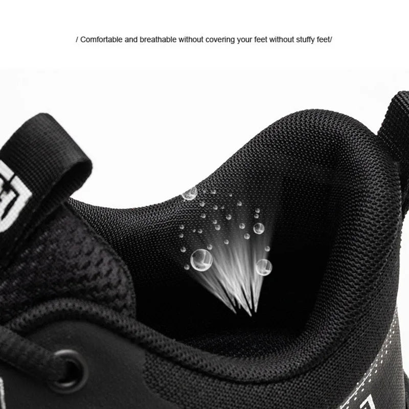 Oulylan Puncture Proof Work Safety Boots Man Breathable Work Shoes Male Men's Fashion Safety Shoes  Steel Toe Sneakers
