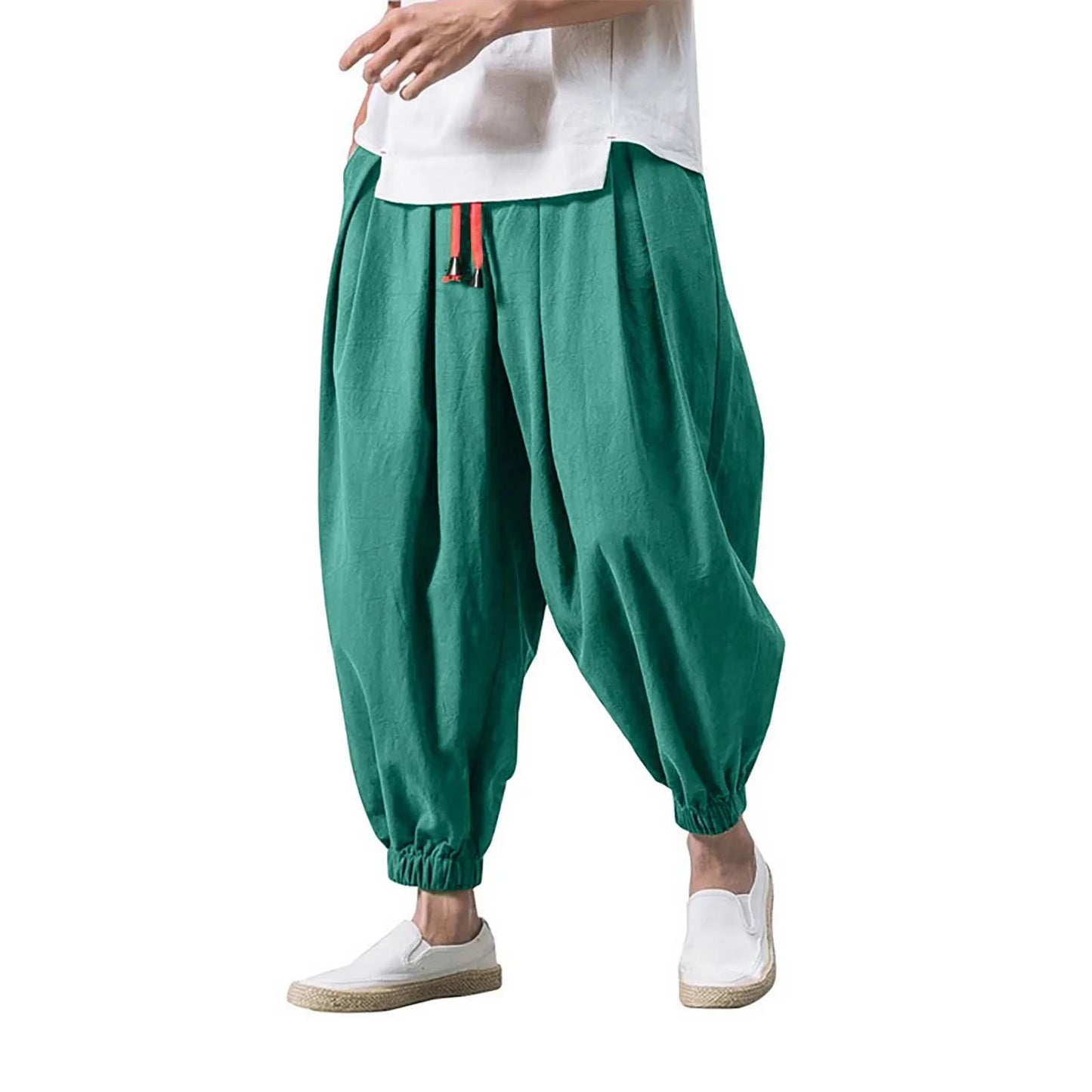 Fashion Harem Pants Men Hiphop Baggy Wide Leg Pants Streetwear Oversized Casual Sweatpants Harajuku Japanese Trousers Male 2025