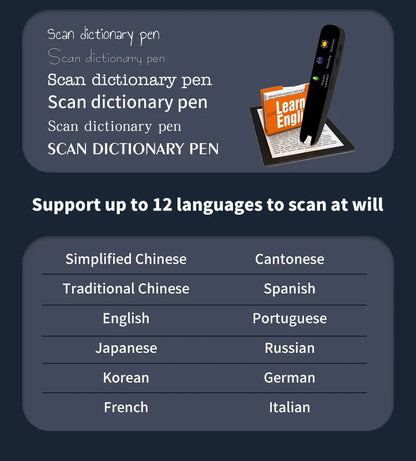 Translation Pen For Teacher Student Smart Voice Scan Translator Pen Multifunction Dictionary Translation Business Travel Abroad
