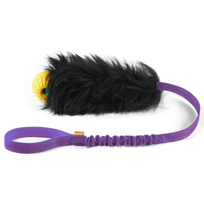 Dog Rope Toy Interactive Dog Bungee Chaser Toy with Rubber Ball Pet Tug Toy Sheepskin for Medium Large Dogs Exercise Outdoor