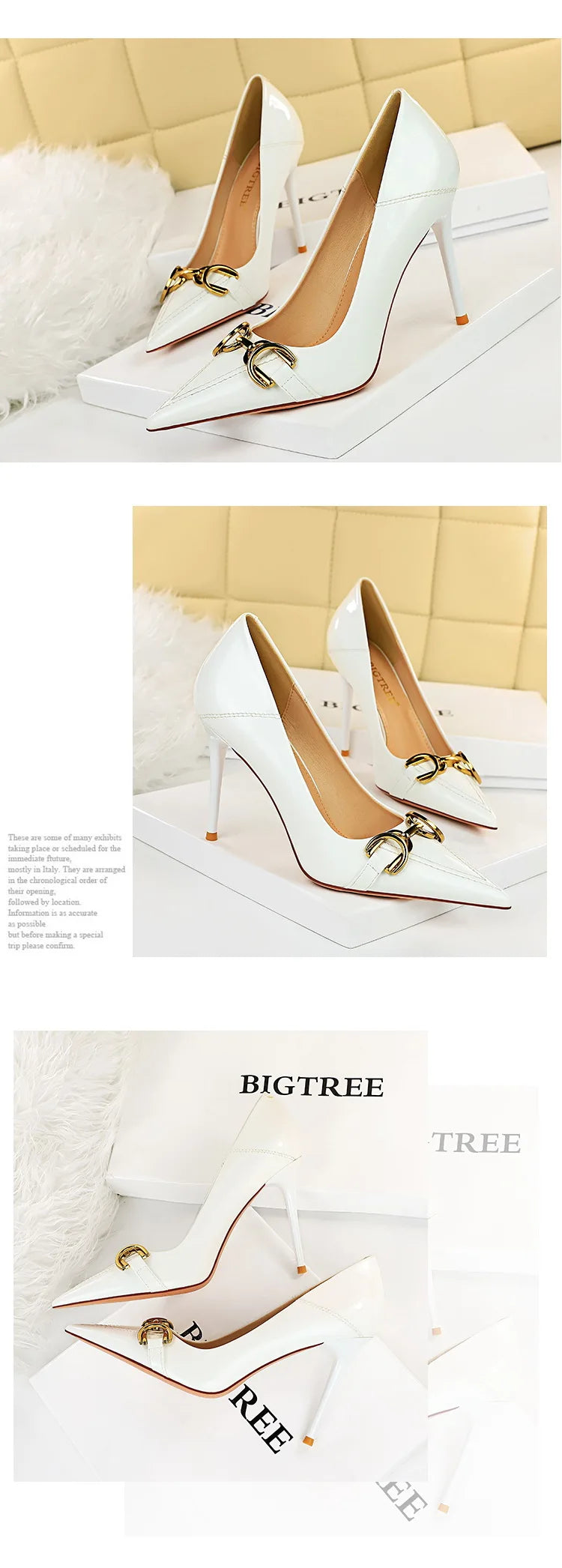 Luxury Design Women 10cm High Heels Metal Buckle Green Pumps Lady Plus Size Wedding Stiletto Heels Party Nude Replica Prom Shoes