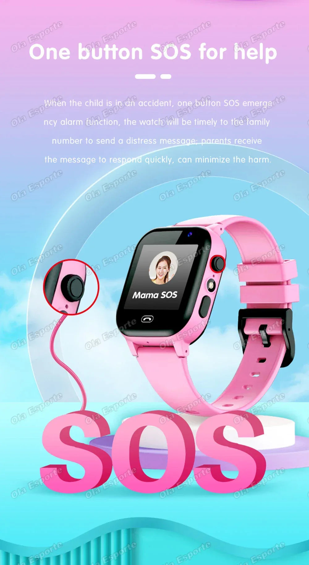 Kids Smart Watch 4G Sim Card 2G Internet SOS LBS Location Call Child SmartWatch Camera Waterproof Watch Phone For Boys Girls